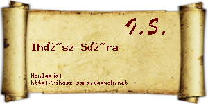 Ihász Sára névjegykártya