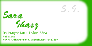 sara ihasz business card