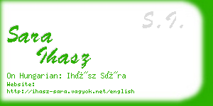 sara ihasz business card